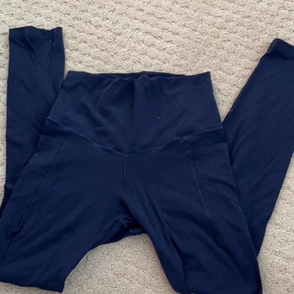 Women's High-Waisted Navy Leggings